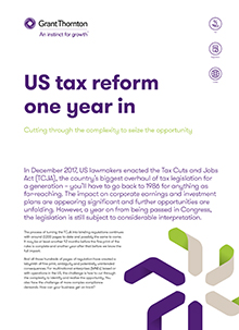Cover image of US tax reform article